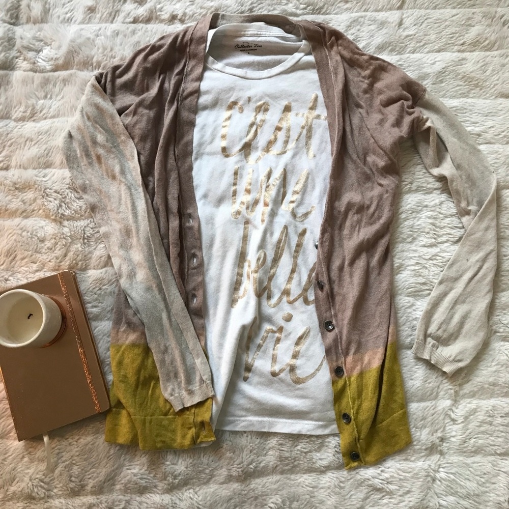 Long Color block Loft Cardigan